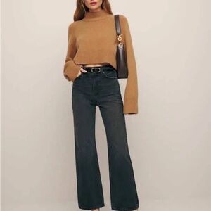 Reformation Wilder Cropped Jeans Black 27